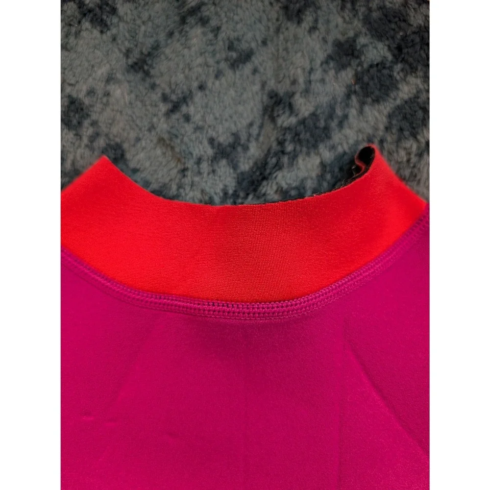 Lemorecn Kids Wetsuit Top Long Sleeve Neoprene Zip Front Colorblock Pink Size 6